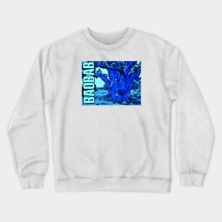 "Gouye Sipi" the Ancient Mystical Sacred Baobab Tree - Blue Crewneck Sweatshirt